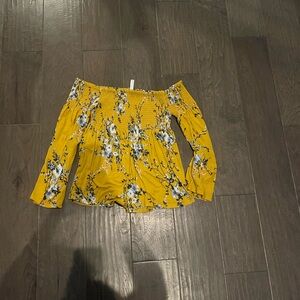 Off the shoulder flower top